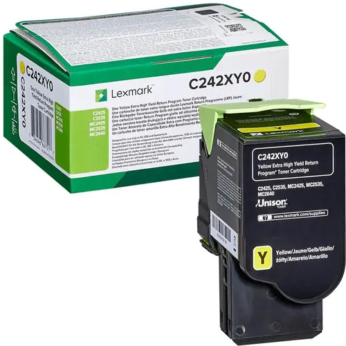 Toner Lexmark C242XY0 yellow 3.5k-0