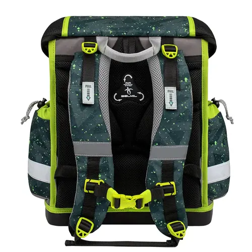 Torba školska Belmil classy with patches green splash 403-13/AG/PC-4 AK_BEL-3