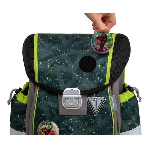 Torba školska Belmil classy with patches green splash 403-13/AG/PC-4 AK_BEL-5