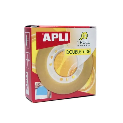 Double sided self adhesive tape Apli transparent 15mmx10m 11505-0