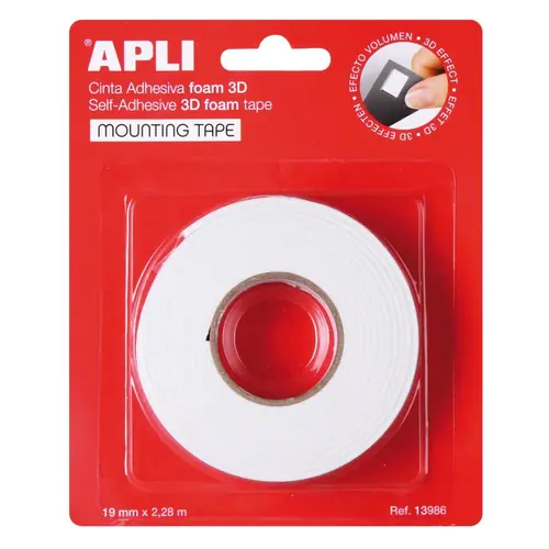 Tape Apli self adhesive 3D foam 19mmx2,28m 13986-0