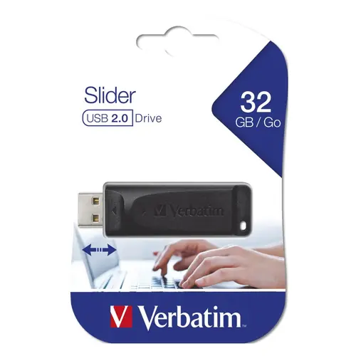 USB stick Verbatim 2.0 #98697 32GB storengo slider black-0