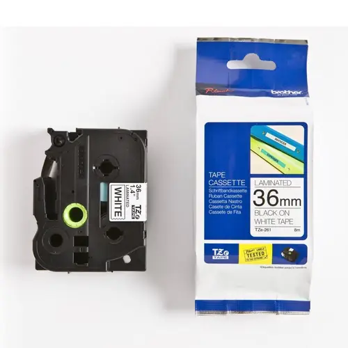 Vrpca Brother p-touch TZE261 36mm white/black-0