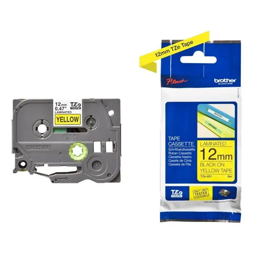 Vrpca Brother p-touch TZE631 12mm yellow/black-0