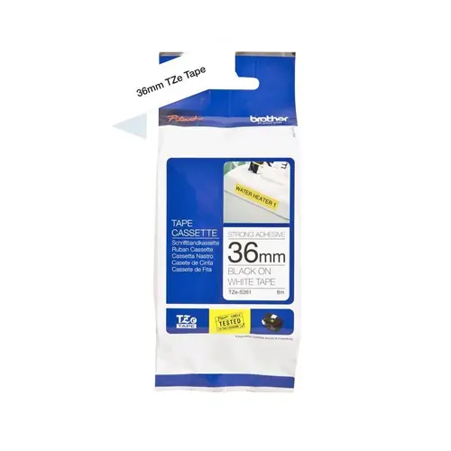 Vrpca Brother p-touch TZES261 36mm black/white-0