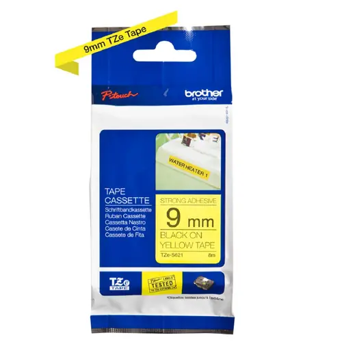 Vrpca Brother P-touch TZES621 9mm black/yellow-0