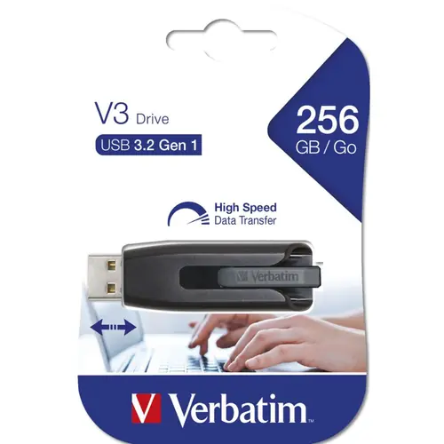 USB stick Verbatim 3.2 Gen1 #49168 256GB Store 'n' Go V3, crni-0
