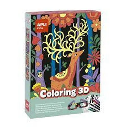 Coloring book Apli 3D animal effect 18867-0