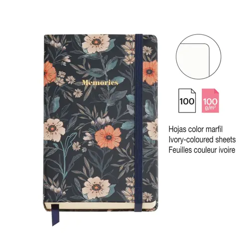 Dnevnik Miquelrius British Bloom 90x140mm 100g čist cvjetni MR8239-2