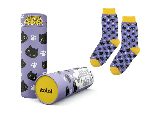 Čarape iTotal Cats crne XL2822-0
