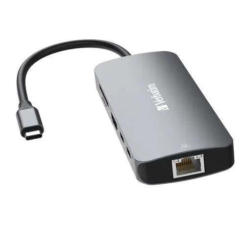 Hub Verbatim CMH-09 #32152 USB-C Pro, 9 priključaka, HDMI/RJ45/2x USB-C/USB-A 3.2 Gen2/2x USB-A 3.2 Gen1/SD/microSD-1