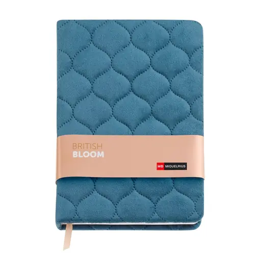 Notes Miquelrius British Bloom A5 80g dots lined padded blue MR8238-0