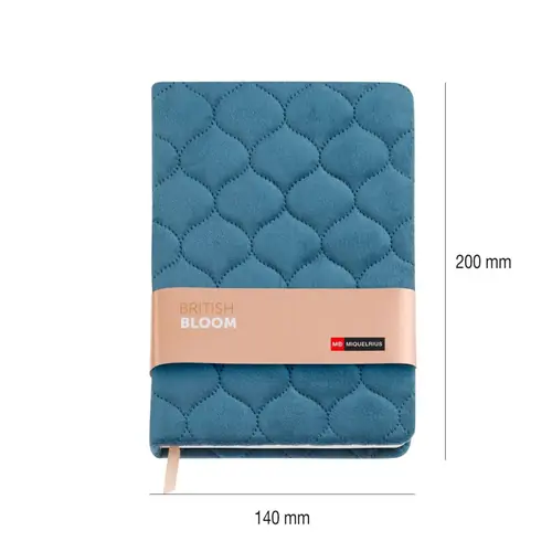 Notes Miquelrius British Bloom A5 80g dots lined padded blue MR8238-2