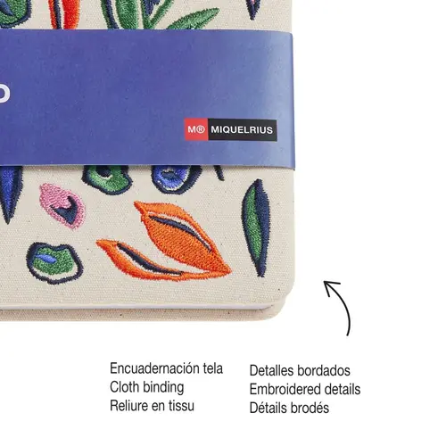 Notes Miquelrius Leaves in the wind A5 80g dots embroidered MR8253-1