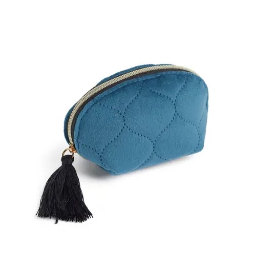 Coin purse Miquelrius British Bloom halfmoon blue MR37273-0