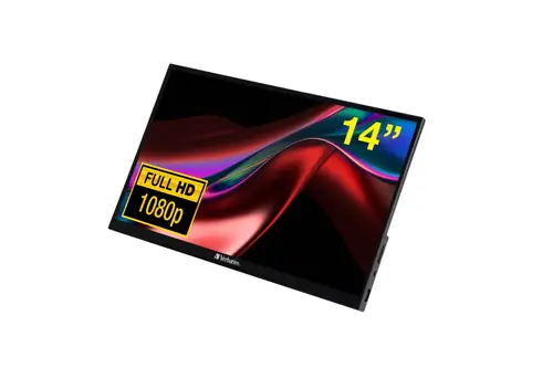 Prijenosni monitor osjetljiv na dodir PMT-14 Verbatim #49591 Full HD 1080p, 2x USB-C/1x HDMI/1x USB-A-0