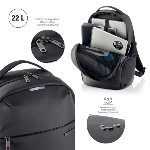 Backpack for laptop Miquelrius black M 38x46x13cm MR16980-2