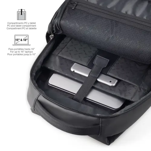 Backpack for laptop Miquelrius black M 38x46x13cm MR16980-5