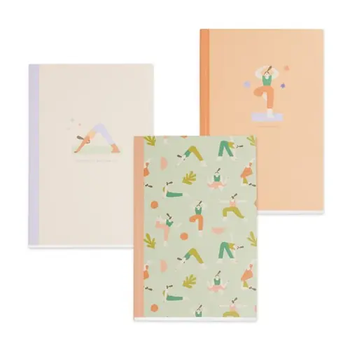 Set of notebooks Miquelrius Inhale exhale A5 80g clear lines MR8259-0