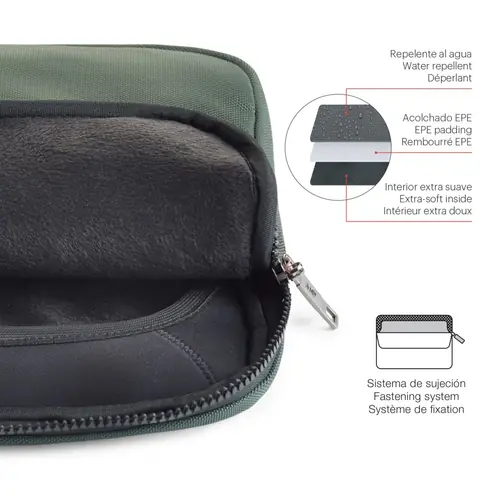 Laptop bag Miquelrius green 15" and 16" 39x29x3cm MR16987-3