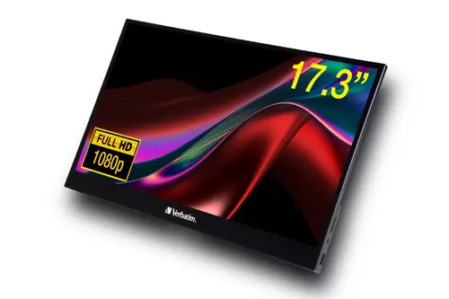 Prijenosni monitor osjetljiv na dodir PMT-17 Verbatim #49593 Full HD 1080p, 2x USB-C/1x HDMI/1x USB-A-0