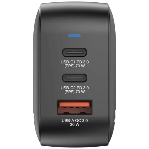 Wall charger Verbatim Mini GaN #32229 70W, 3 connections; 2xUSB-C PD 70W/1xUSB-A QC 3.0 (EN/UK/US)-1