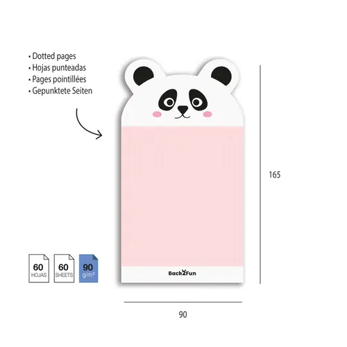 Blok Miquelrius za bilješke Back2Fun panda MR28715-3