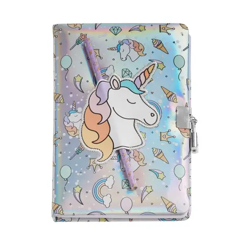 Dnevnik Miquelrius s ključem Back2Fun holographic Unicorn MR7582-0
