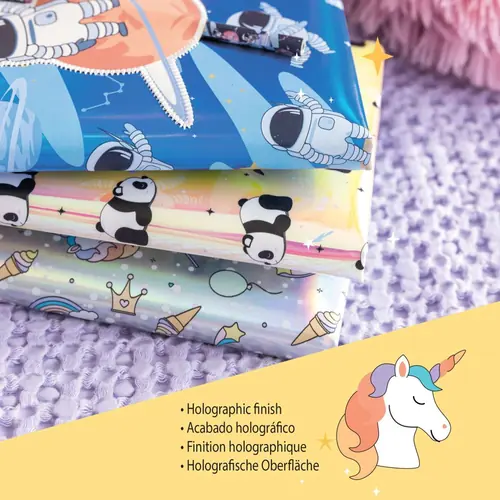Dnevnik Miquelrius s ključem Back2Fun holographic Unicorn MR7582-3
