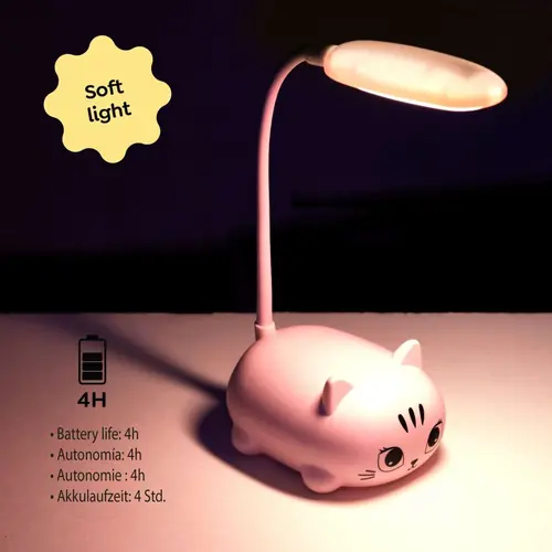 Lampa LED Miquelrius Back2Fun mačka roza MR13336-1