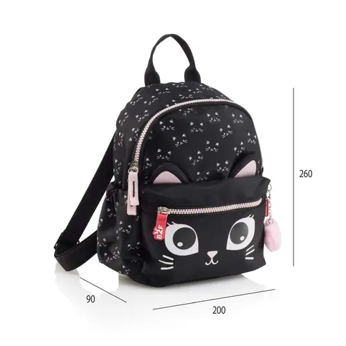 Ruksak mini Miquelrius Back2Fun 2 odjeljka kitten crni 5L MR19364-3