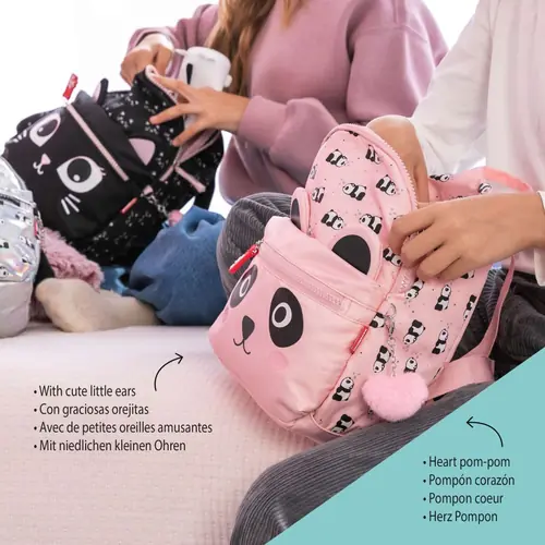 Ruksak mini Miquelrius Back2Fun 2 odjeljka panda rozi 5L MR19554-2