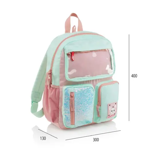 Ruksak Miquelrius Back2Fun sa džepovima rozi 17L MR19375-4