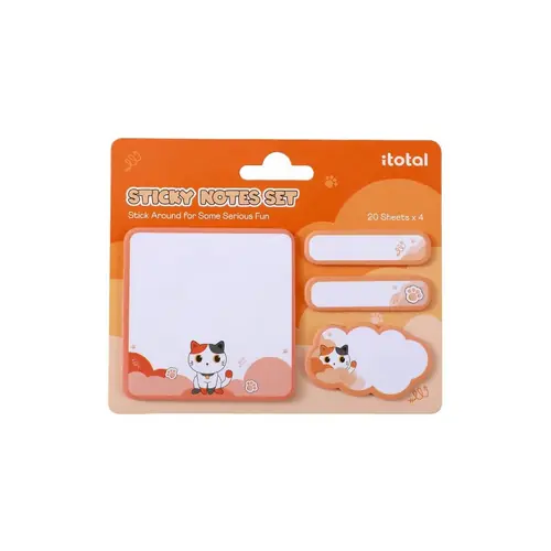 Self-adhesive block iTotal Cat orange 4 dimensions XL3109-0