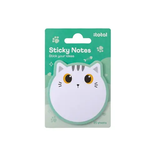 Blok samoljepivi iTotal 7x7,8cm Cat bijeli XL3102-0