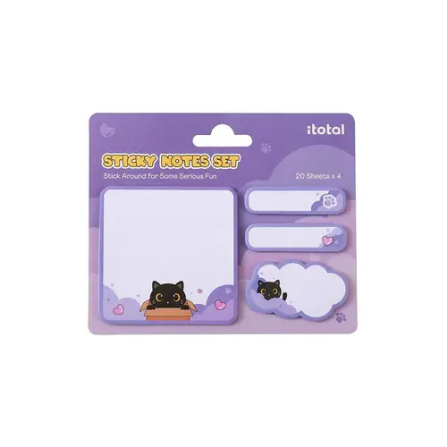 Self-adhesive block iTotal Cat black 4 dimensions XL3108-0