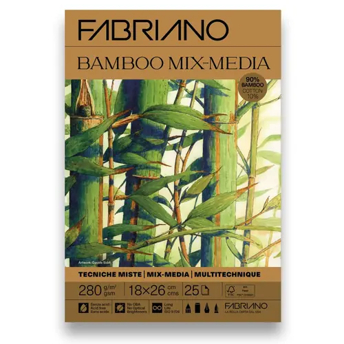 Artistic Block Fabriano Bamboo 18x26 280g 25 sheets glued top side 19100727-0