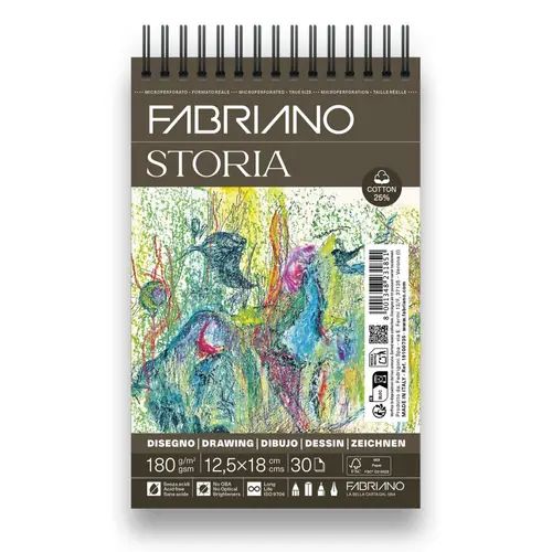 Blok Fabriano Storia 12,5x18 180g 30L spiralni top side 19100735-0