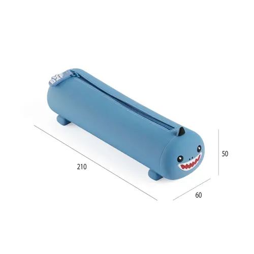 Pencil case Miquelrius empty multipurpose Back2Fun Keep Calm silicone shark MR19356-1
