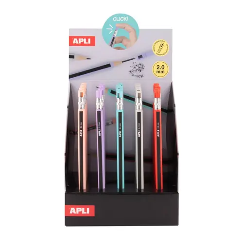 Graphite pencil Apli Click 2.0mm assorted 25/1 20091-2