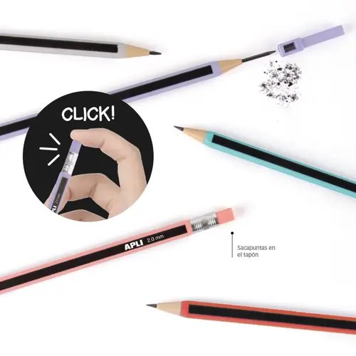 Graphite pencil Apli Click 2.0mm assorted 25/1 20091-3