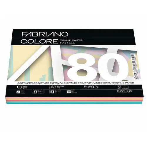Paper Fabriano Colore A3/80g miješani pastel 250L 19100812-0