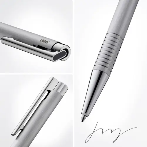 Kemijska olovka Lamy Logo Brushed (1.0) crni ispis M 206 M16 4000860-3