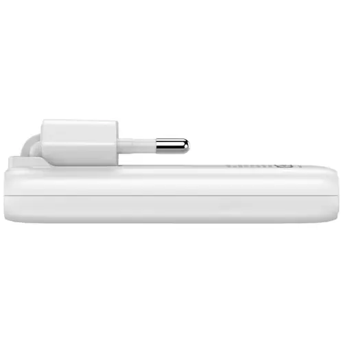 Punjač zidni Verbatim GaN #32355 Fold'n'Go 65W sa sklopivim utikačem, 2xUSB-C PD (EU), bijeli-1