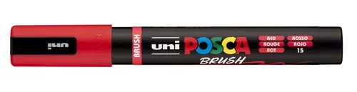 Marker Uni pc-5br brush Posca red-1