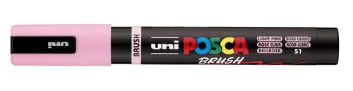 Marker Uni pc-5br brush Posca svijetlo rozi-1