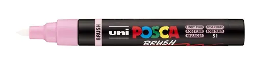 Marker Uni pc-5br brush Posca svijetlo rozi-2