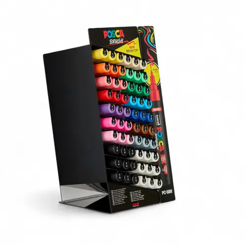 Marker Uni pc-5br brush Posca razne boje 60 kom u displeju 60/1 345157000-2