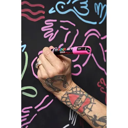 Marker Uni pc-5br brush Posca razne boje 60 kom u displeju 60/1 345157000-7