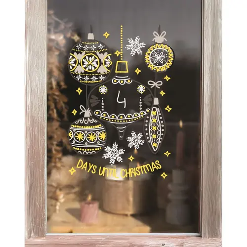 Marker Uni božićni gift set Chalk kreda marker (traditional) pwe-5m 4 kom + 2 šablone u kutiji (set 03) 4/1 302422407-5